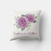Paarse Roos bruiloft Kussen (Achterkant)