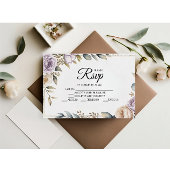 Paarse Roos Designer RSVP-kaarten RSVP Kaartje