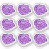 Paarse Roos Elegant Bloemenplanner Scrapbook Sheet Sticker (Voorkant)
