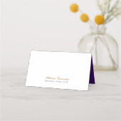 Paarse Roos en Gold Leaf Name Bord (Achterkant)