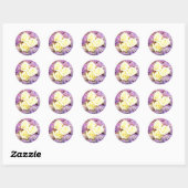 Paarse Roos Envelope Seal Stickers (Vel)