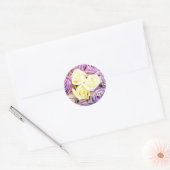 Paarse Roos Envelope Seal Stickers (Envelop)