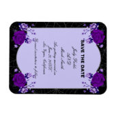 Paarse Roos Floral Spiderweb Weddenschap Magneet (Horizontaal)