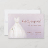 Paarse Roos Gouden Elegante Sparkle Jurk RSVP (Voorkant)