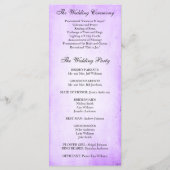  Paarse Roos huwelijksprogramma Programma (Achterkant)