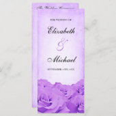  Paarse Roos huwelijksprogramma Programma (Voorkant / Achterkant)