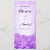  Paarse Roos huwelijksprogramma Programma (Voorkant)