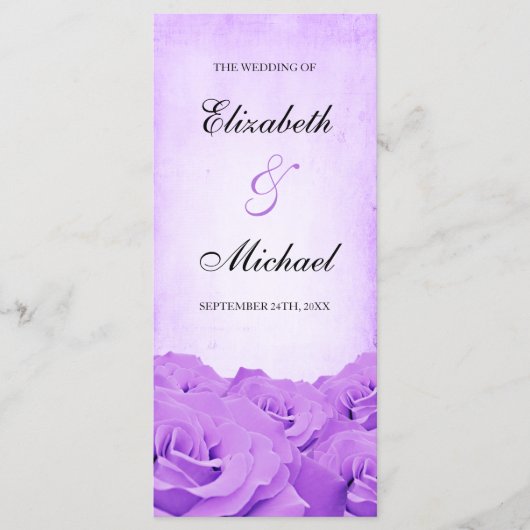  Paarse Roos huwelijksprogramma Programma (Voorkant)