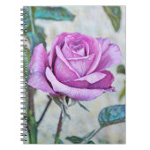 Paarse Roos Kunst uit de Duitse tuin Notitieboek (Voorkant)