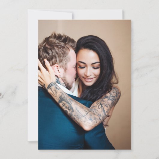 Paarse Roos maan avond voor de bruiloft repetitie Kaart (Achterkant)