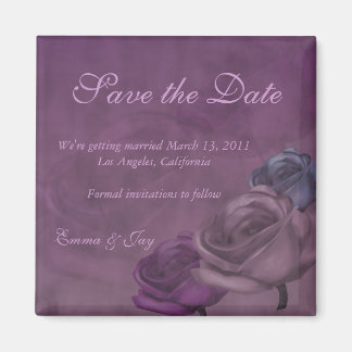 Paarse Roos Noodlijdend Save the Date Magnet Magneet