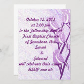 Paarse Roos Persoonlijke RSVP-Kaarten Kaart (Voorkant / Achterkant)