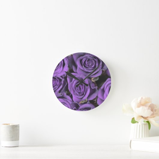 paarse roos ronde klok (Huis)
