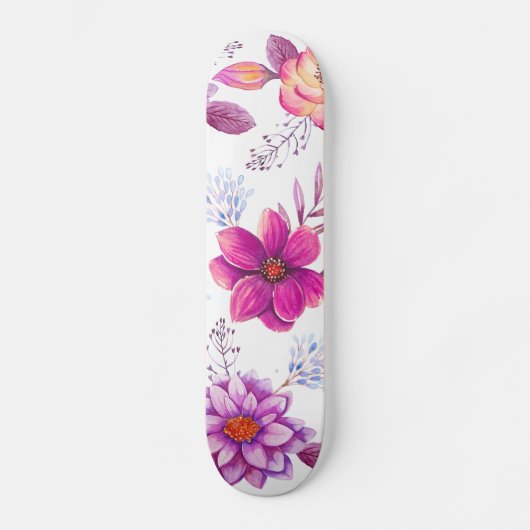 Paarse roos skateboard (Voorkant)