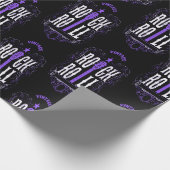 Paarse  rots en rol cadeaupapier (Hoek)