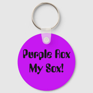 Paarse Rox mijn sox! Sleutelhanger