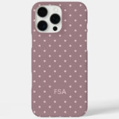 Paarse Roze Aangepaste Monogram Micro Stippenpatro Case-Mate iPhone Case (Achterkant)
