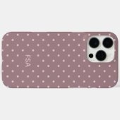 Paarse Roze Aangepaste Monogram Micro Stippenpatro Case-Mate iPhone Case (Achterkant (horizontaal))