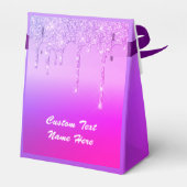 Paarse Roze Aangepaste Tekst Naam Favor Box Cadeau Bedankdoosjes (Achterkant)