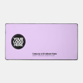 Paarse Roze | Aangepaste zakelijke Logo naam, slog Bureaumat (Voorkant)