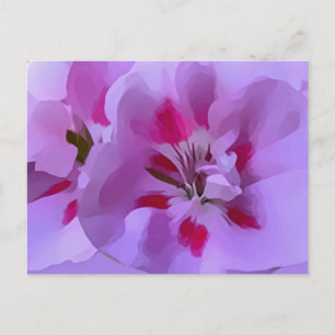 Paarse Roze Abstract Hibiscus Bloem Briefkaart