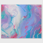 Paarse Roze Abstract Kleurrijk Schilderij Cadeaupapier (Vlak)