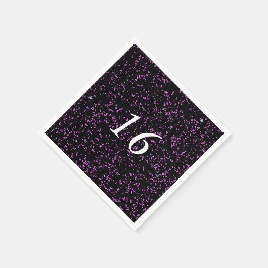 Paarse Roze Abstract Patterns Leuke 16e Verjaardag Servet (Hoek)