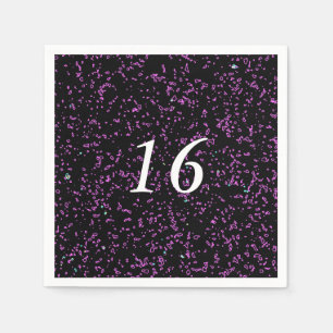 Paarse roze Abstracte Patronen Cute 16th Birthday Servet