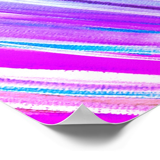 Paarse roze abstracte vun Waterverf Fashionable Poster (Hoek)