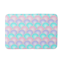  paarse roze aqua blue pastel mermaid scales badmat