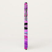 Paarse Roze & Aqua Geometrische Crossing Stripes Case-Mate iPhone Case (Achterkant/links)