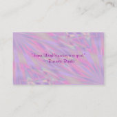 Paarse roze auteur Visitekaartje (Achterkant)