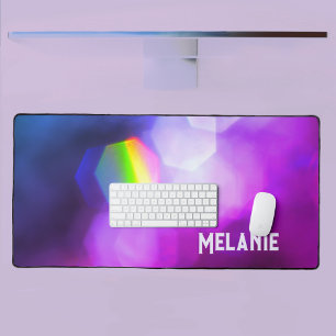 Paarse Roze Blauw Heldere Dazzling Prism Regenboog Bureaumat
