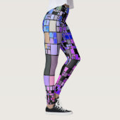 Paarse roze blauwe geometrische kunstkoele Legging (Rechts)