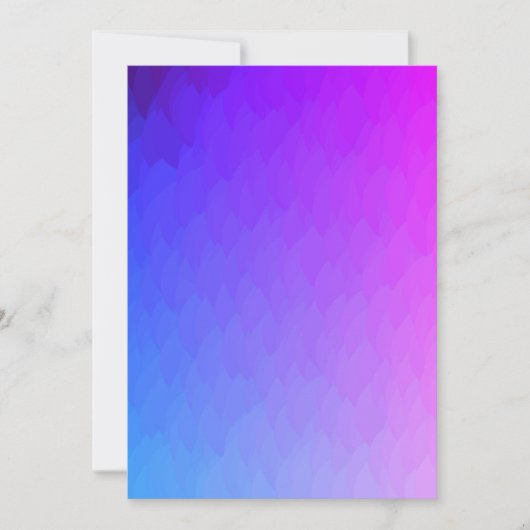 Paarse roze blauwe vlam uitnodiging (Voorkant)