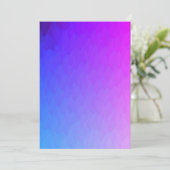Paarse roze blauwe vlam uitnodiging (Staand voorkant)