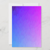 Paarse roze blauwe vlam uitnodiging (Achterkant)