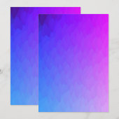 Paarse roze blauwe vlam uitnodiging (Voorkant / Achterkant)
