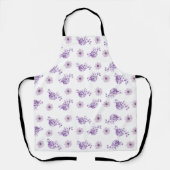  Paarse Roze Bloem Floral Boho Schort (Voorkant)