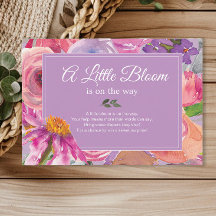 Paarse Roze Bloemen Luier Raffle Baby shower