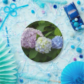 Paarse roze bloemen sierlijke Hydrangeas Papieren Bordje (Feest)