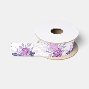 Paarse Roze Bloemige Elegante Vrouwelijke Bloemen Lint