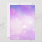 Paarse Roze Bokeh 45e Verjaardagsuitnodiging Kaart (Achterkant)