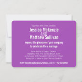 Paarse roze bruiloft voor kervel kaart (Achterkant)