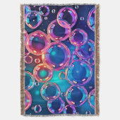 Paarse Roze Bubble Magic Deken (Voorkant Verticaal)