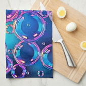 Paarse Roze Bubble Magic Theedoek (Quarter Fold)