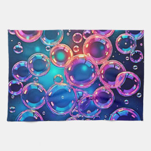 Paarse Roze Bubble Magic Theedoek