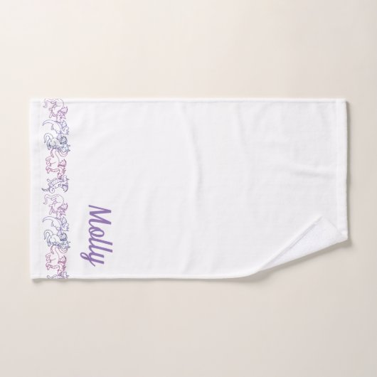 Paarse Roze Draken Badhanddoek Set Custom Set Bad Handdoek (Handdoek)