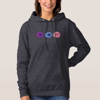 Paarse, roze en blauwe cornflower Trio Hoodie