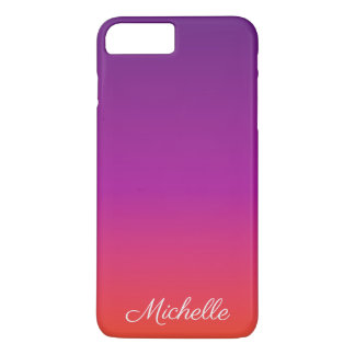 Paarse, roze en oranje gradiëntmeter iPhone 8 plus / 7 plus hoesje